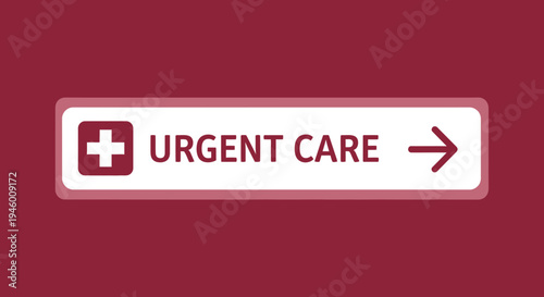 Medical Facility Signage Representing Accessible Immediate Aid Services With Clear Directions