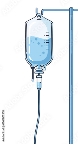 Medical Infusion Equipment Depiction: Health, Wellness, Intravenous Therapy, Fluid Administration