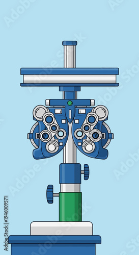 Medical Illustration of an Ophthalmic Instrument, Perfect For Eye Care and Visual Health