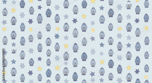 Gray stars and teardrop shapes.