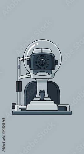 Medical Instrument Depiction: A Precisely Illustrated Ophthalmological Examination Tool