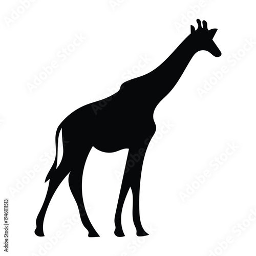 giraffe silhouette vector illustration