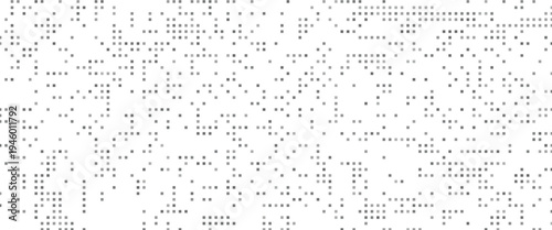 Minimal seamless pixelated mosaic pattern with random pixels. Repeatble low resolution, retro texture