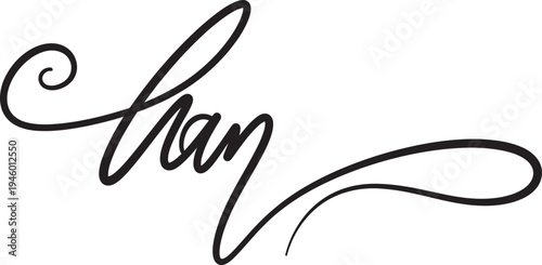 Elegant signature with flourish
