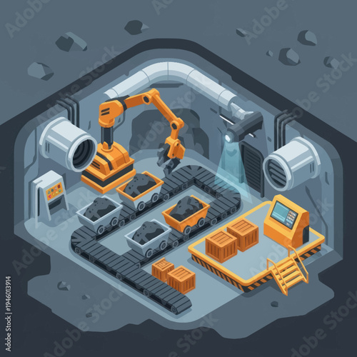 Automated Coal Mining and Processing Facility.