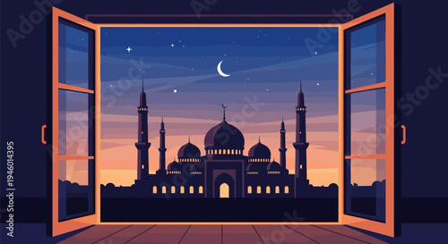 Mosque View From Window.