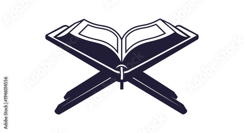 Open Book on Lectern Stand.