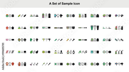 A Comprehensive Global Master Collection of High-Definition Technical Vector Icons and Professional Mechanical Graphic Assets Featuring Fifty Unique Design Sets that Include Advanced Industrial Compon