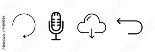 Communication, Refresh Line Icons Set
