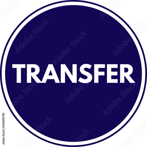 Transfer Circle Button Vector Illustration