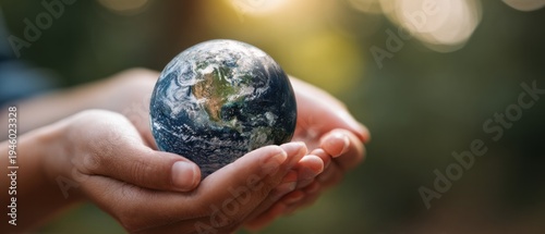hands holding a globe