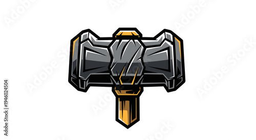 Fantasy Hammer Weapon Illustration - Powerful Medieval Tool Design
