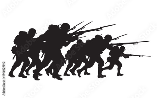 USA Firefighter Standing with Axe Silhouette Vector