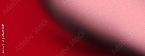 Tableau sur toile Deep Ruby Red and Soft Rose Gradient with Gritty Analog Grain; High-Contrast Liq