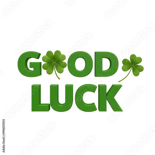 Good luck wishes with shamrocks for st patricks day