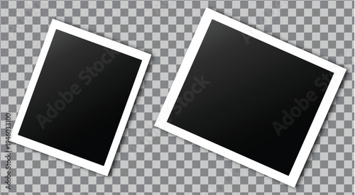 Vintage Photo Frames: An elegant presentation featuring two blank frames, waiting for your memories to be displayed. Showcase your cherished memories. 