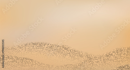 Abstract golden sand dunes landscape.Contrasting ridges and  flowing landscapes.