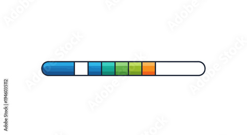 Color Spectrum Progress Bar with Gradient and White Space
