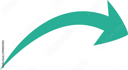 Curved Arrow Direction Flow Movement Navigation Symbol Illustration Vector Design.