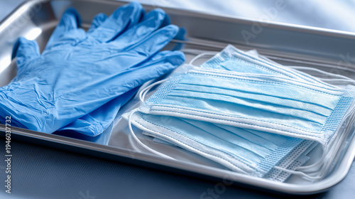 Personal protective equipment used in healthcare environments to maintain hygiene and safety.
