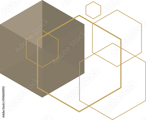 기하학-추상적-도형-배열-프레젠테이션-프로세스-그래픽-육각 패턴-장식 오브제