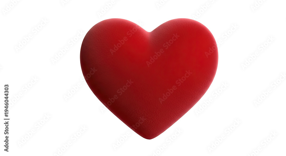 Obraz premium Red Textured Heart Shape Isolated on Black Background
