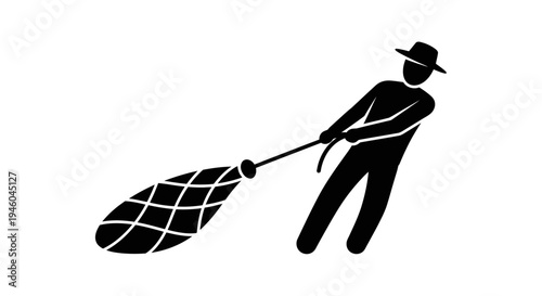 Man throwing a fishing net.