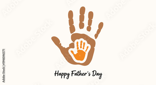 Vector illustration of handprint design for Father's Day