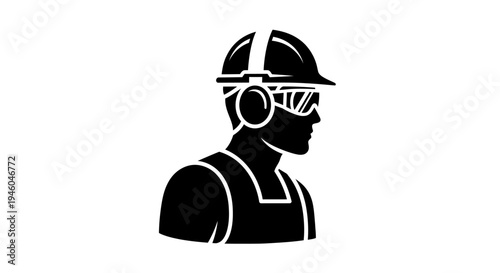 Man wearing safety gear equipment.