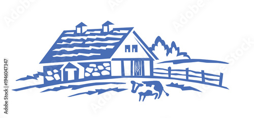  stylized farm illustration