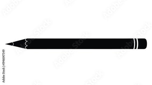 Simple black pencil illustration with a bold defined silhouette