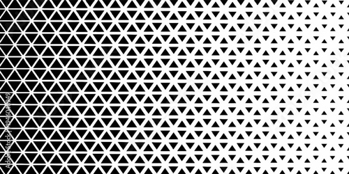 Triangle Shapes Vector Abstract Geometric Technology Background. Radial Composition Halftone Frame Triangular Retro Simple Pattern. Minimal Style Dynamic Tech Wallpaper