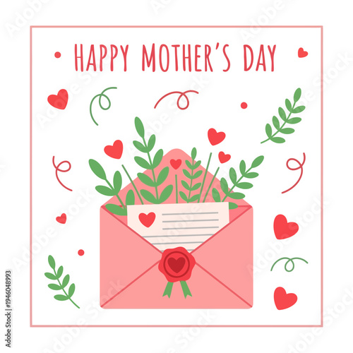 Happy Mother's Day greeting card design.