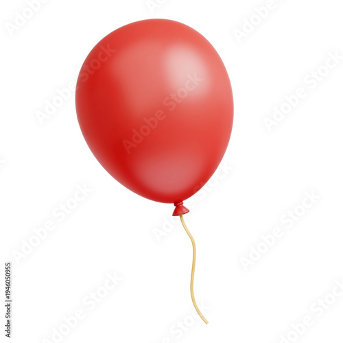 red balloon isolated on white