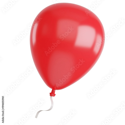 red balloon isolated on white