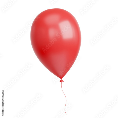 red balloon isolated on white