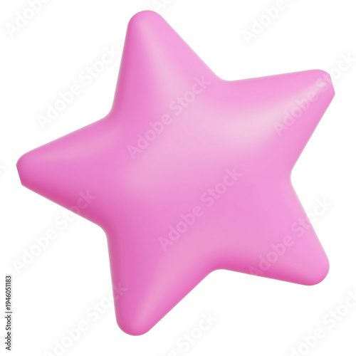 3d pink star