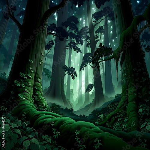 spooky halloween forest background