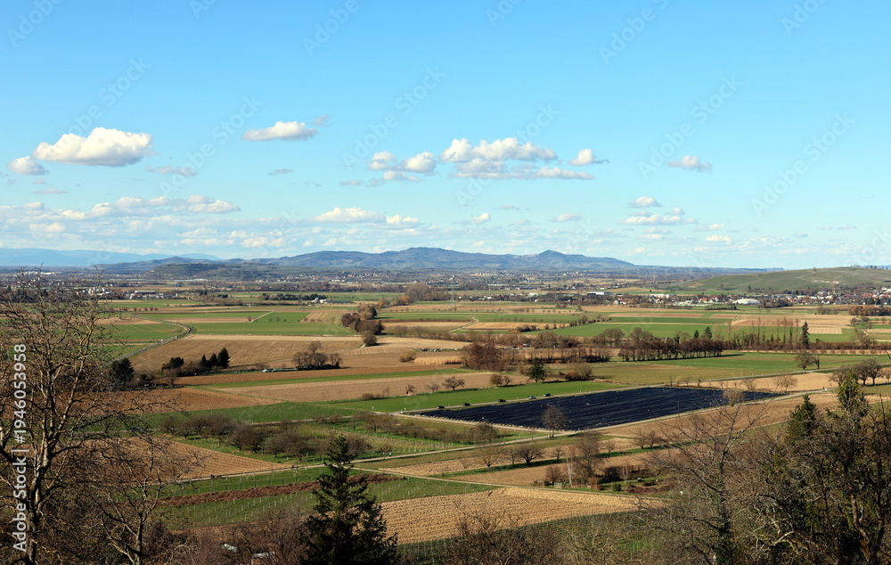 Fototapeta premium Blick von der Burg Staufen im Breisgau auf die Umgebung