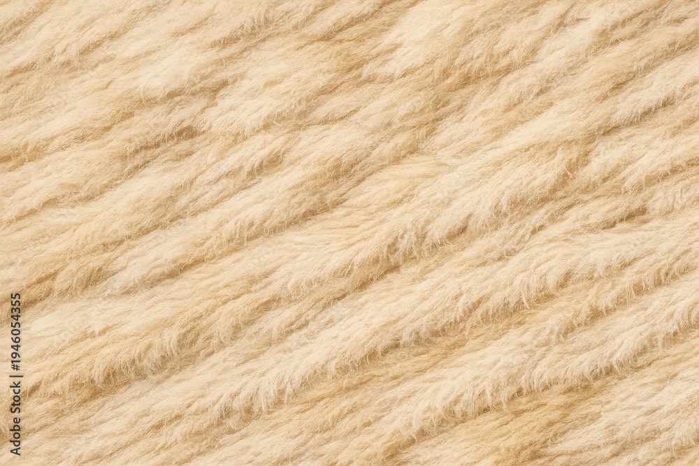 Fototapeta premium Alpaca Fur Texture Seamless Pattern. Close-up alpaca wool coat detail. Domestic farm animal fiber surface design. Realistic alpaca fleece texture background. Detailed natural wool macro close-up. 