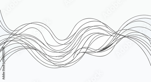 Elegant minimal line art background with flowing curved lines and modern abstract style.