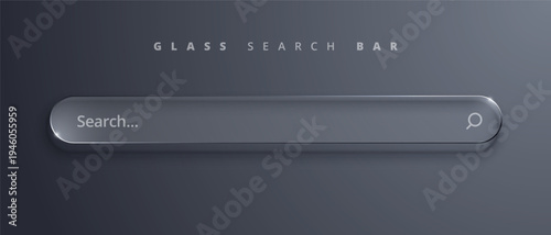 Modern Glass Morphism Search Bar Interface