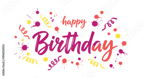 Happy Birthday celebration vector graphic