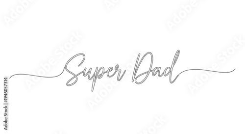 Vector 'Super Dad' typography design element