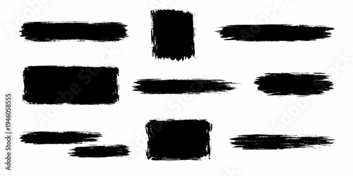 Grunge Brush and Ink Splash Vector Art Set