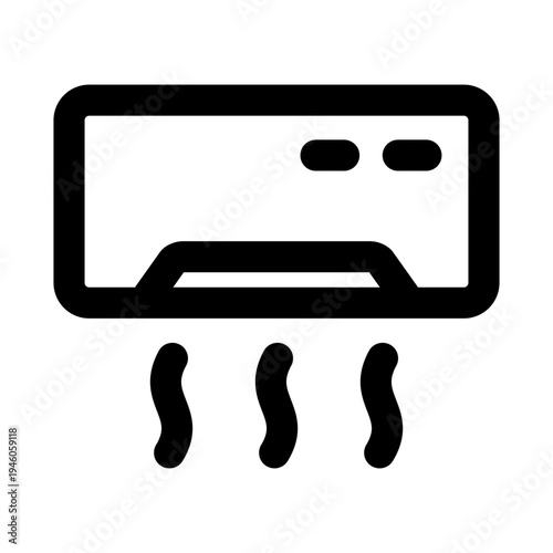 Air conditioner icon. Air conditioner professional line icon with modern climate cooling ventilation and indoor system icon.