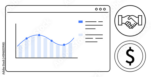 Business data. Business data showing growth, workflow optimization, and financial planning. Business data boosts decision making, partnerships, and profitability. Ideal for finance, analytics