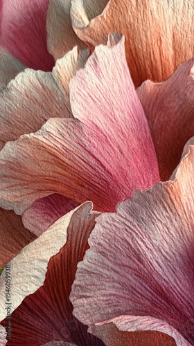 Macro Watercolor Painting of Anemone Petals Wet-on-Wet Technique