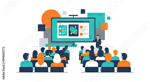 Digital presentation of learning concepts in a business setting