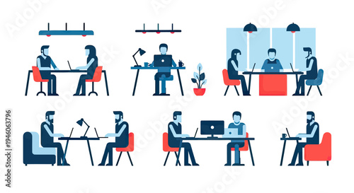 Contemporary Business Operations People Collaborating and Working Efficiently